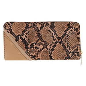 Ladies Faux Leather Wallet Large Panelled Purse Card Coin Organiser