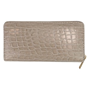 Ladies Croc Print Faux Leather Wallet Compact Card Coin Purse Organiser