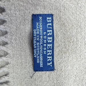 Burberry Icon Stripe Pattern Scarf in Beige Merino Wool