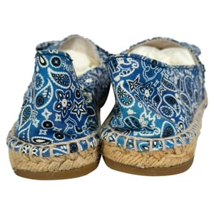 Charlotte Olympia Bandana Espadrille Flats in Blue Canvas