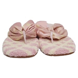 Burberry Check Printed Open-Toe Flat Sandals in Pink Cotton