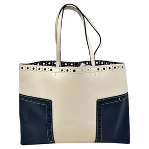 Tory Burch Brogue Tote Bag in Multicolor Leather