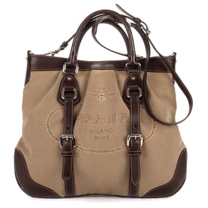 Jacquard Two Straps Tote schoudertas