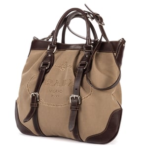 Jacquard Two Straps Tote schoudertas