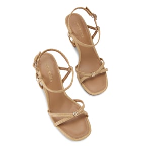Posy Beige Raffia Sandals