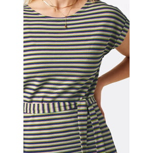 King Louie Aria tunic dress bebop stripe black 09784