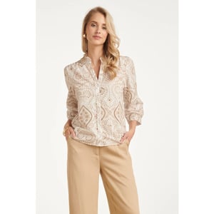 Smashed Lemon Blouse met paisley borduurwerk en ruches |