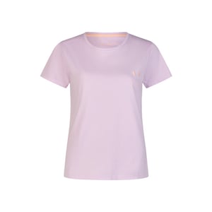 By Louise Dames shortama korte pyjama set geprint paars/wit gestipt