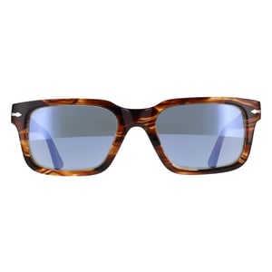 Persol Rectangle Mens Striped Black & Brown Light Blue PO3272S