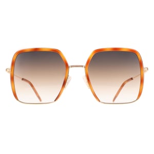 Hugo Boss Square Womens Havana Gold Grey Brown Gradient BOSS 1783/S