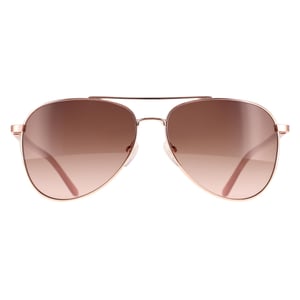 Calvin Klein Aviator Unisex Shiny Rose Gold Brown Gradient CK21306S