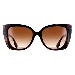 Burberry Cat Eye Womens Dark Havana with Check Brown Brown Gradient BE4393 Meryl