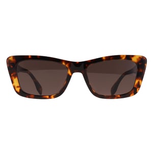 Fendi Rectangle Womens Dark Havana  Green FE40185I Lettering