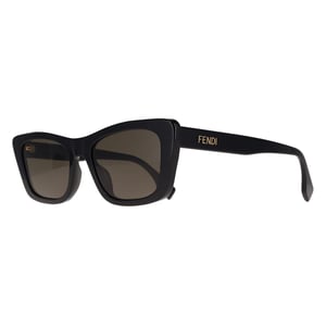Fendi Rectangle Womens Shiny Black  Green FE40185I Lettering