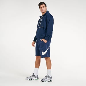 Nike Navy Graphic Tick Fleece Shorts