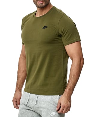 Nike Green Black Sportswear Club T Shirt