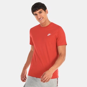 Nike Red White Sportswear Club T Shirt