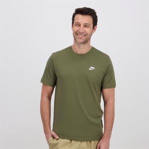 Nike Green White Sportswear Club T Shirt