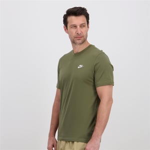 Nike Green White Sportswear Club T Shirt