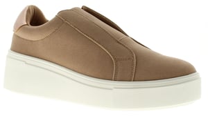 Womens Canvas Flatform Shoes Ultimate Slip On beige