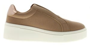 Womens Canvas Flatform Shoes Ultimate Slip On beige