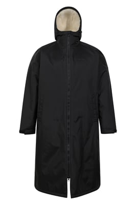 'Tidal' Men's Changing Robe Windproof Taped Seams Beach Swimwear Black