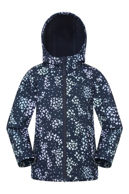 'Exodus' Kids Softshell Jacket with Two Side Pockets Fleece Lined Water Resistant Outdoors Coat Dusty Pink