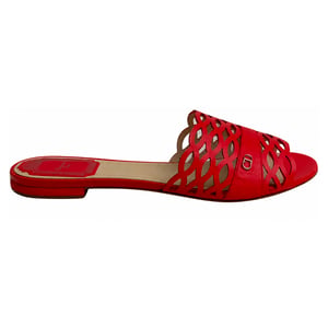 Dior Tattoo Lasercut Sandaler i rött läder