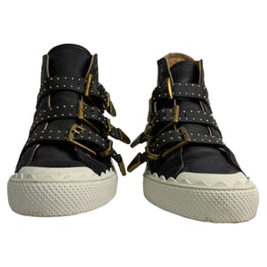 Chloé Nitade Höga Sneakers i Svart Läder