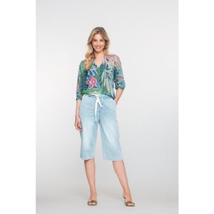 Geisha capri elastic waist 51306-10 830 bleached denim