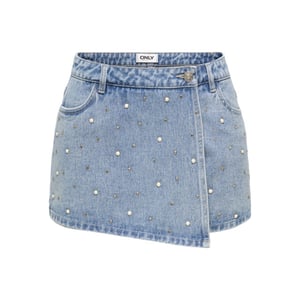 Only onltexas studded reg dnm skort bj 15371189 light medium blue