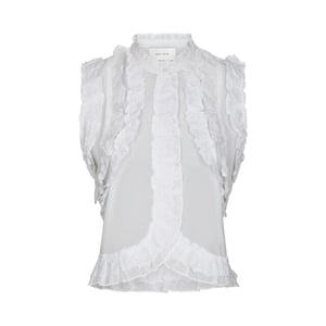 Neo Noir celia ruffle top 168323 120 white
