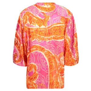 Geisha blouse with lurex 53311-70 250 orange/fuchsia/silver
