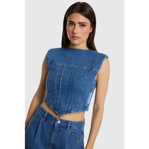 Alix The Label Denim corset top -
