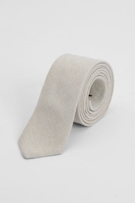 Champagne Linen Look Tie