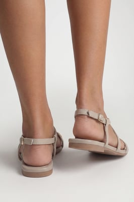 Hardware Detail Square Toe Sandals