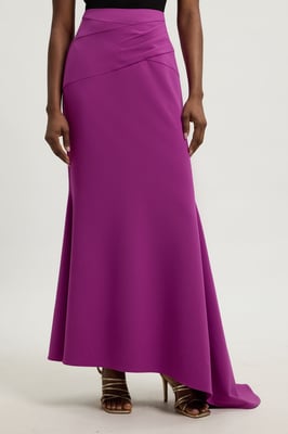 Compact Strech Waterfall Maxi Skirt