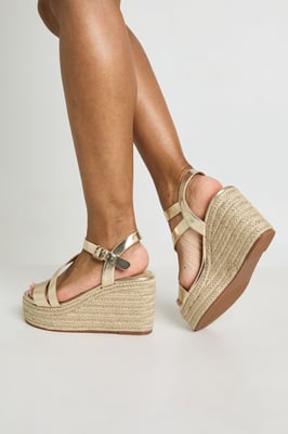 Asymmetric Espadrille Wedges