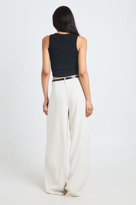 Tall Fluid Belted Wide Leg Trousers