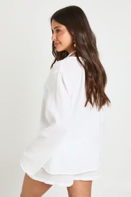 Tie Front Detail Top & Short Beach Co Ord