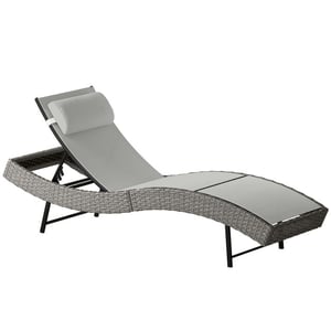 4goodz Poly rattan ligstoel met in 5 standen verstelbare rugleuning en