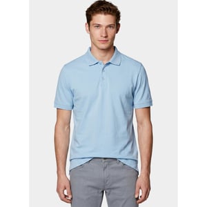 Bos Bright Blue Scotland blue polo heren boris polo spe25108bo40sb/210 light blue