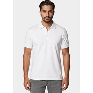 Bos Bright Blue Scotland blue polo heren boris polo spe25108bo40sb/100 white
