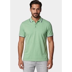 Bos Bright Blue Scotland blue polo heren brick polo plain contrast col spe25108br06sb/314 meadow green