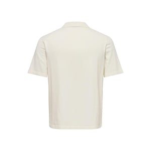 Only & Sons Onsmilo life reg 12 ss shirt knit off-white