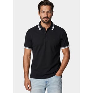 Bos Bright Blue Scotland blue polo heren brick polo plain contrast col spe25108br06sb/990 black