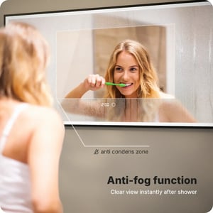 Mirlux Badkamerspiegel 120x60 rechthoekig zwart frame