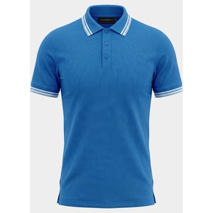 Bos Bright Blue Scotland blue polo heren brick polo plain contrast col spe25108br06sb/241 true blue