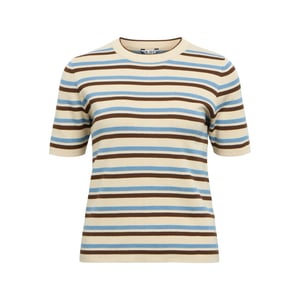 Object objester s/s new knit pullover noos 23043510 sandshell stripes