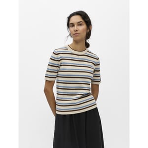 Object objester s/s new knit pullover noos 23043510 sandshell stripes